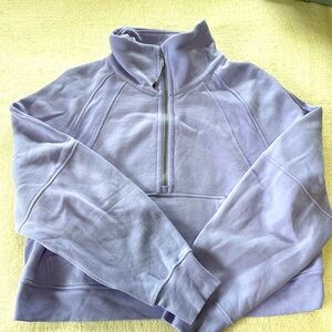 Lululemon funnel neck scuba, lilac, M/L